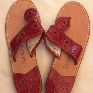 Jack Rogers Custom Red Hamptons Sandals